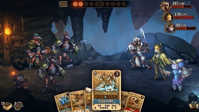 SteamWorld Quest card-based combat.